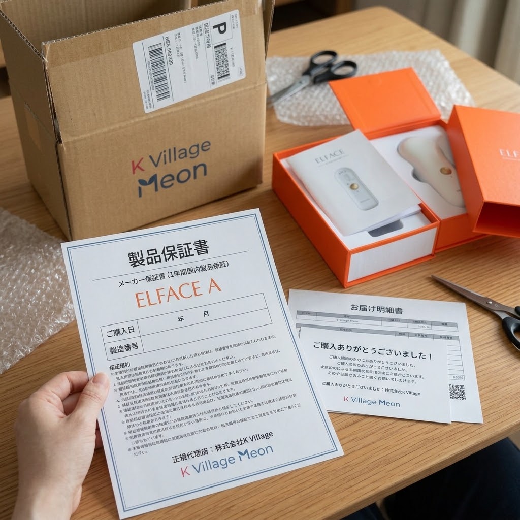 ELFACE A メーカー保証書（1年間国内製品保証）