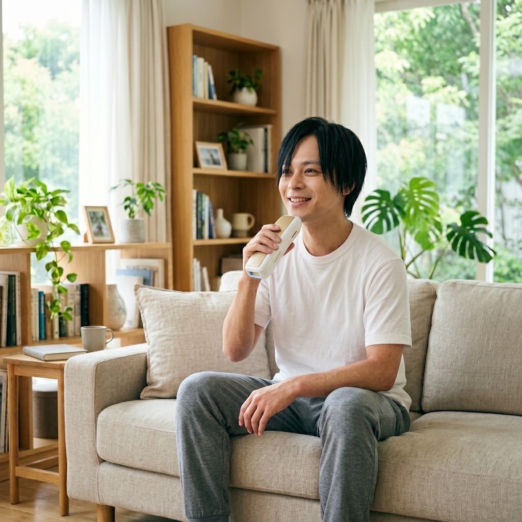Ulike Air 10 Max 男性の使用イメージ