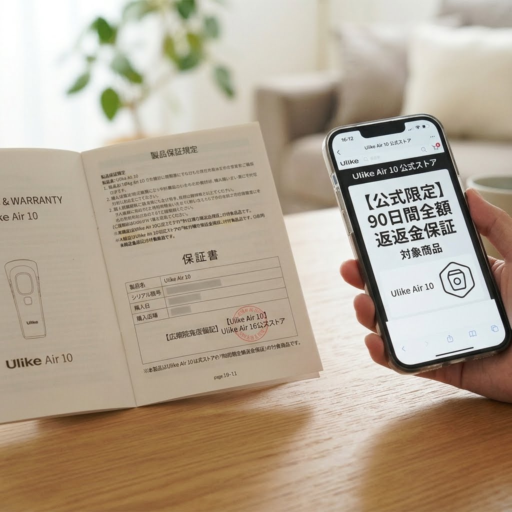 Ulike 90日間公式メーカー保証