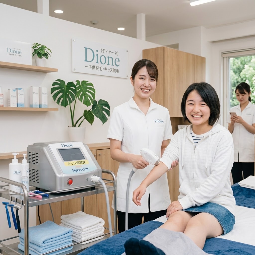 Dione（ディオーネ）キッズ脱毛 カウンセリングとお手入れ当日の流れ
