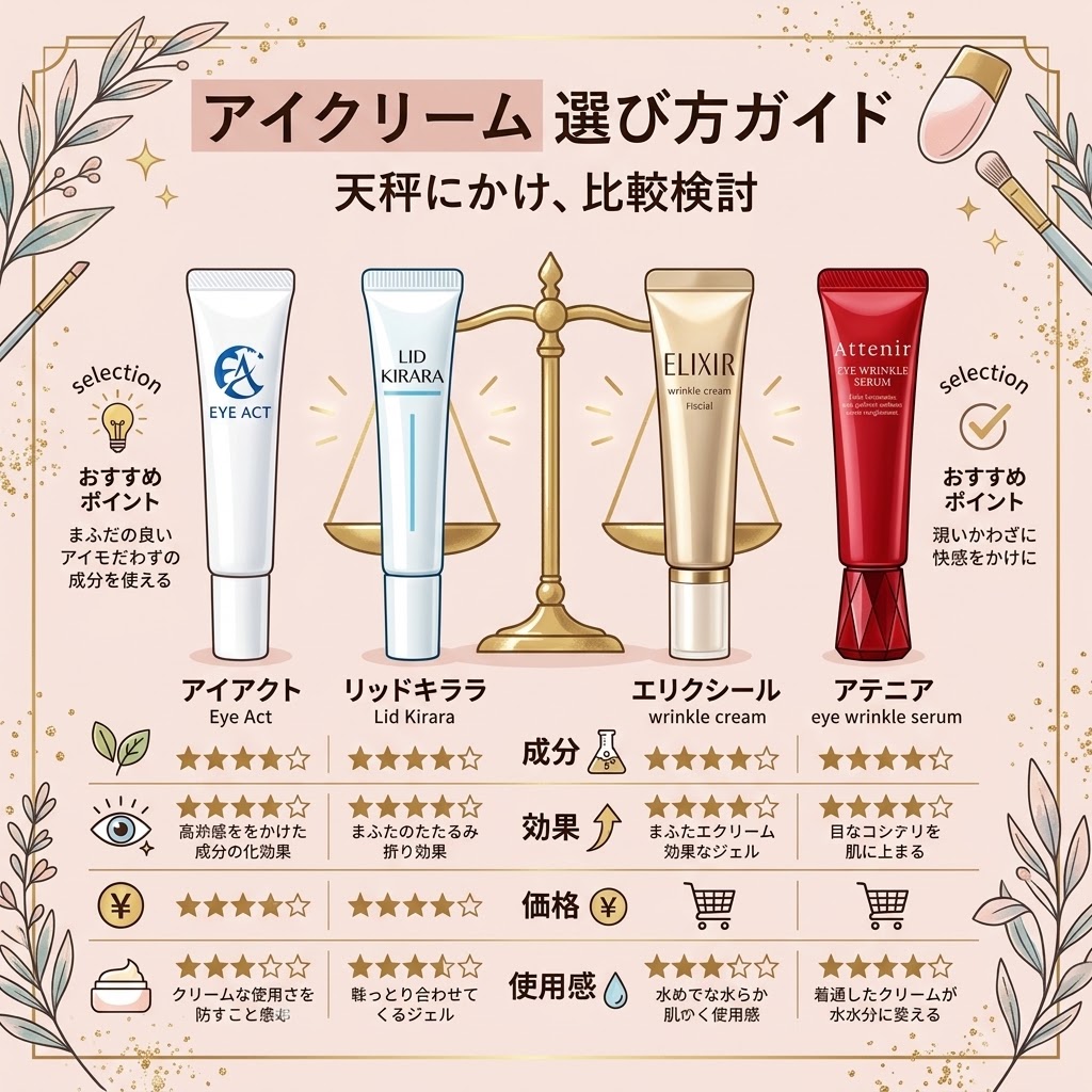 アイクリーム 選び方ガイド 比較検討表