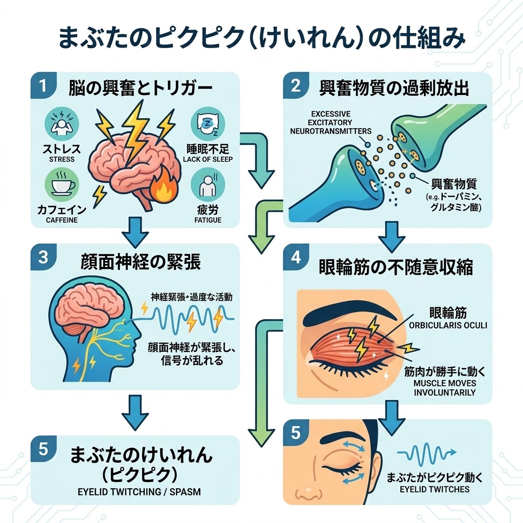 まぶたのピクピク けいれんの仕組み