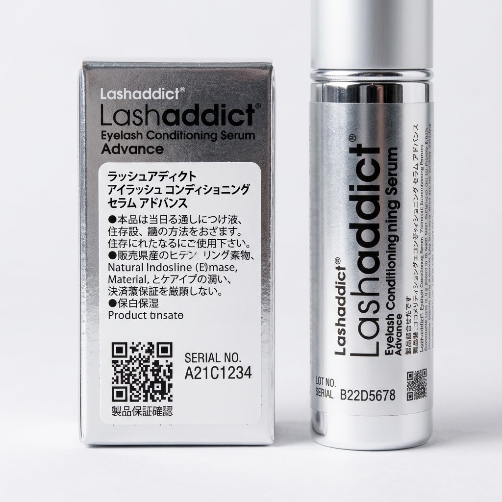 ラッシュアディクト アイラッシュ コンディショニング セラム アドバンスの正規品保証QRコードシールとシリアルナンバー