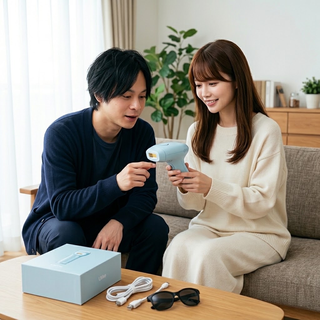 Ulike Me IPL光美容器を夫婦でレビューするアイキャッチ画像。